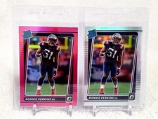 2021 Panini Donruss Optic Football Ronnie Perkins RC Pink Prizm 2 Card Lot 🔥
