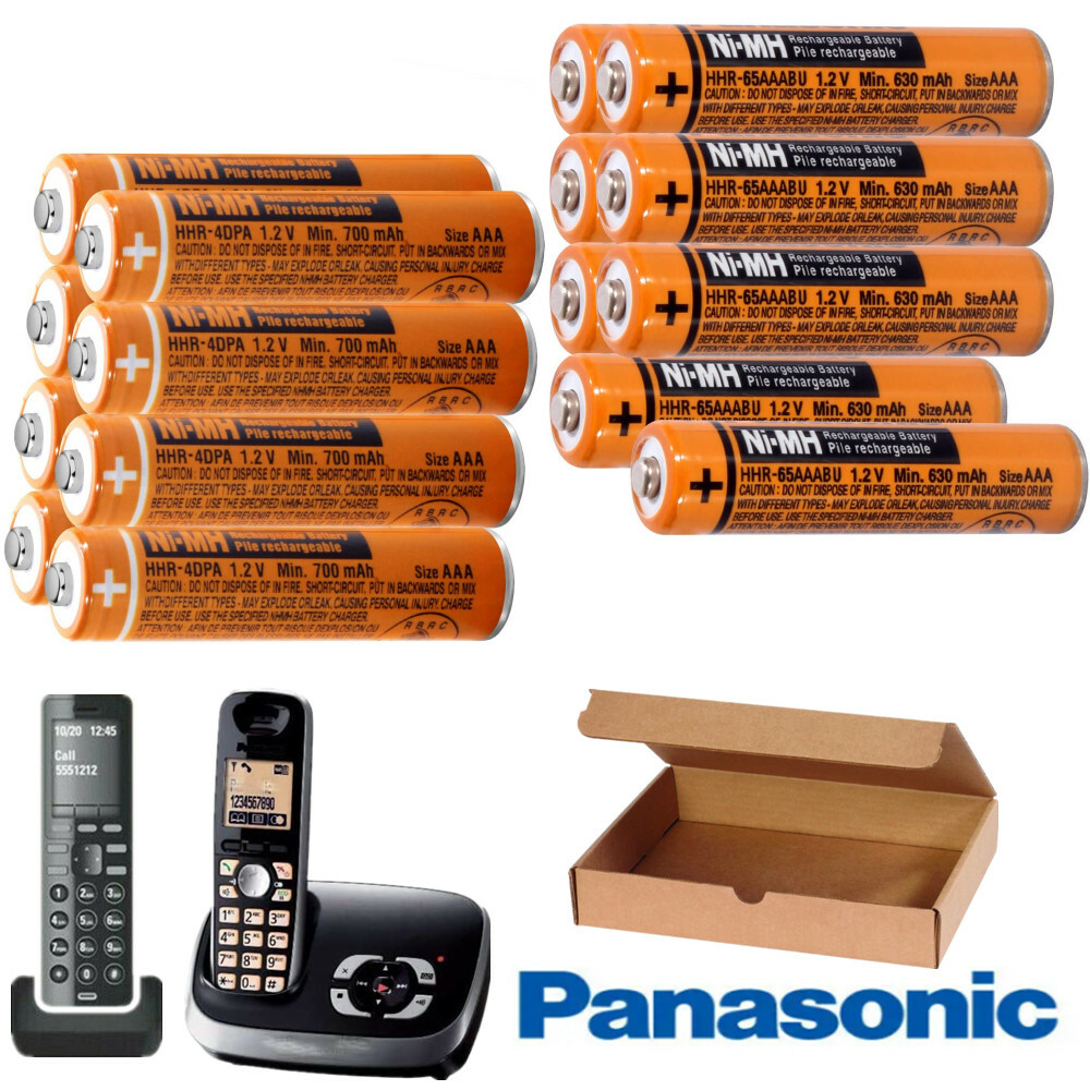 Panasonic NIMH AAA Rechargeable Batteries for Cordless Phones KXTG
