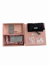 Miu Miu Pink Sunglasses Gift Box Set Case Cloth Booklets Cat Bird Charms NEW