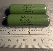 4pcs Match Quad K75-10 0.47uF 250V 10% Soviet Hybrid Paper in Oil PIO Audio Caps