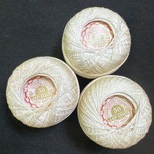 J  P Coats Crochet Thread 50 3 Balls 250 yards each Ivory