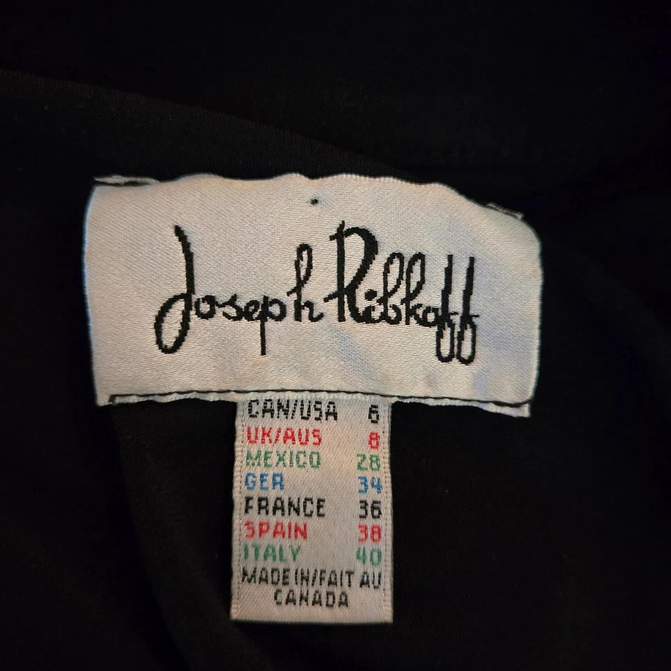 Blusa Joseph Ribkoff Talla 6 Estampado Cebra Superposición Negro Bronceado Estampado Animal Mobwife Foto 3 de 4