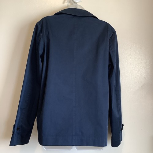 Theory Maiher Signal Navy Blue Cotton Peacoat Men's Medium - Picture 13 of 16