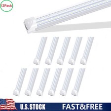 12Pack 120W 8FT Led Shop Light Bulbs 8 Foot Led Tube Light T8 Integrated Fixture