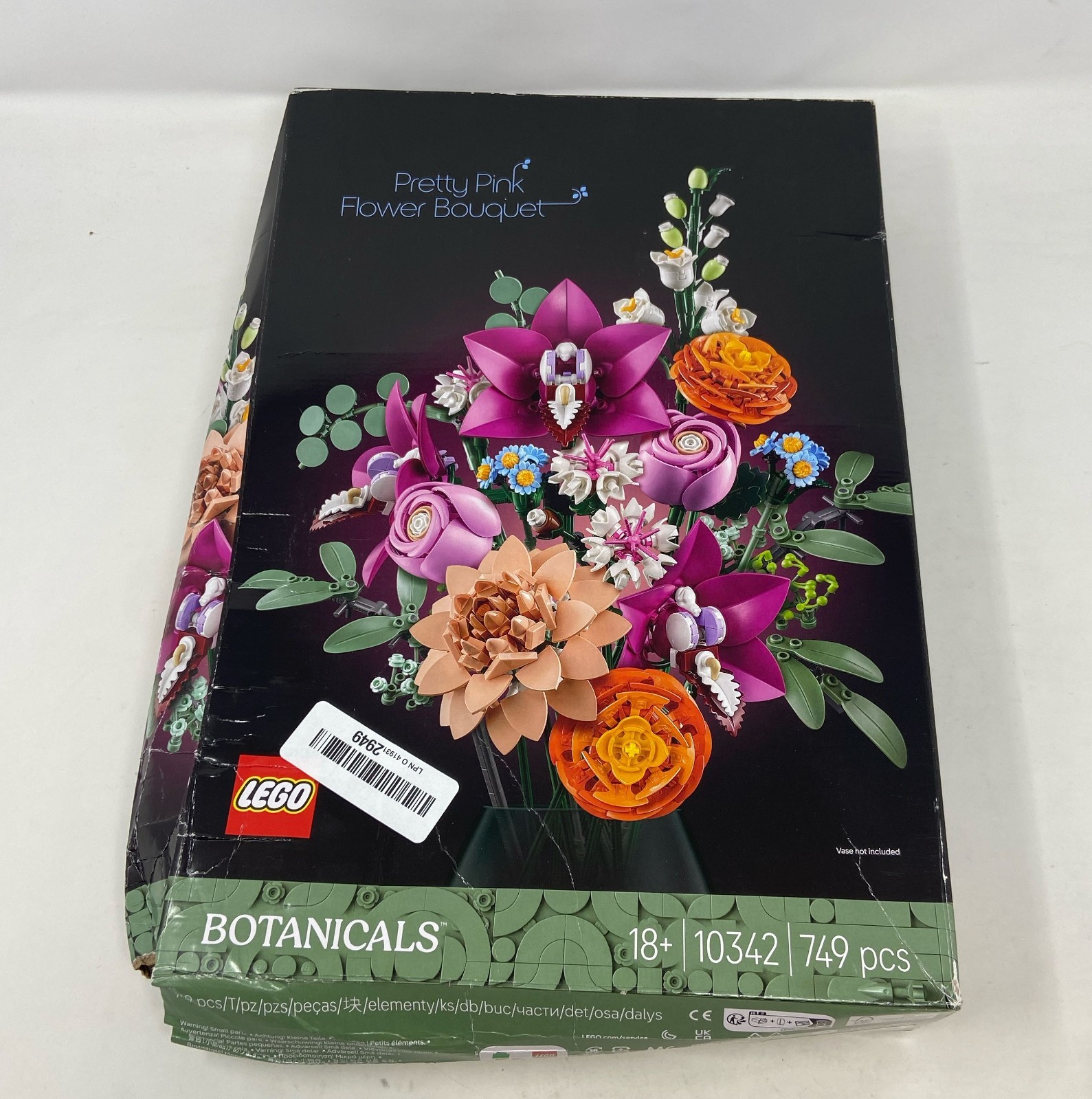 LEGO Botanicals Pretty Pink Flower Bouquet 10342, Pink/Multi, 749 pcs Adult