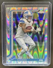 2025 Topps Chrome Jahmyr Gibbs RayWave Refractor #101 Lions