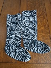 HUNTER Fleece Wellie Socks Size 5 /38 Zebra Print