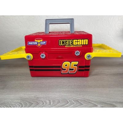 Disney Pixar Cars Lightning McQueen Piston Cup Octane Gain Tool Box Kids Playset