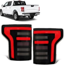 Smoked LED Tail Lights Rear Lamps Brake For Ford F-150 2015 2016 2017 2018-2020