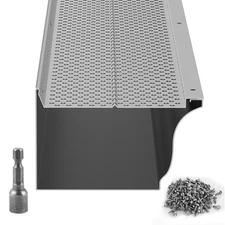 Uimoso Gutter Guard 5 in Wide 208 ft Length Cover Mesh Leaf Debris Protection