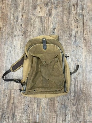 Filson x Magnum Photographer Camera Backpack Tan Tin Cloth Canvas 70144 Used