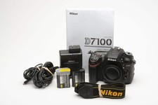 Nikon D7100 DSLR Body, 2batts, charger, manual, strap, only 604 Acts 