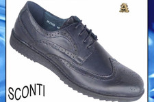 SCARPE UOMO classiche eleganti francesine derby nere e blu offerta
