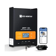 ECO-WORTHY 60A MPPT Solar Charge Controller Bluetooth, 12/24/36/48V Solar Pan...