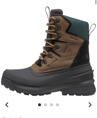 Men s The North Face Chilkat V 400 Waterproof Winter Boots Brown Black Size 8