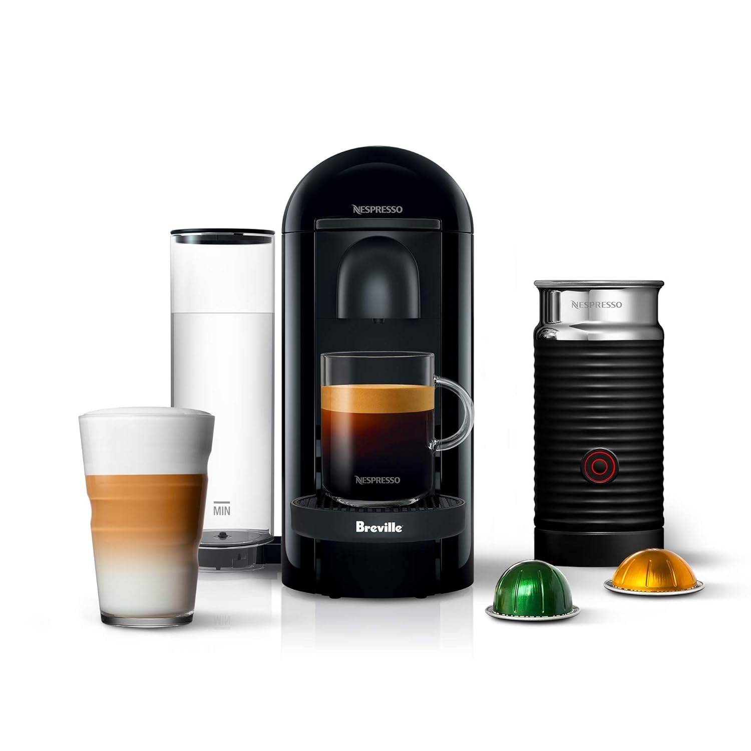 By Breville W/milk Frother - Black