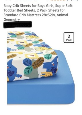New Unopened Tillyou 2 Pack Muslin Sheets In Animal And Blue