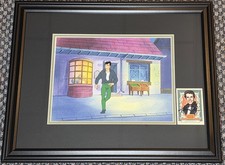 1980 PRODUCTION CEL OF THE FONZ SIGNED HENRY WINKLER HAND PAINTED BACKGROUND COA