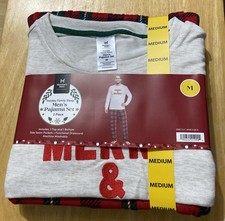Member's Mark Men's Holiday Family Sleep Long Sleeve Pant Pajama Set Size M