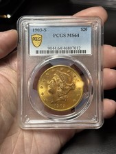 1903-S $20 Liberty Head Gold Double Eagle MS64 PCGS Coin Blazer Lib