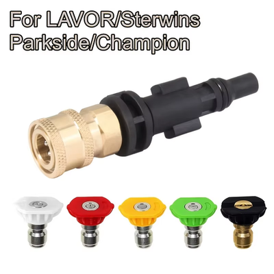 #ad 6Piece Pressure Washer Adapter amp; Nozzle Kit for Lavor Sterwins Parkside Champion $23.68