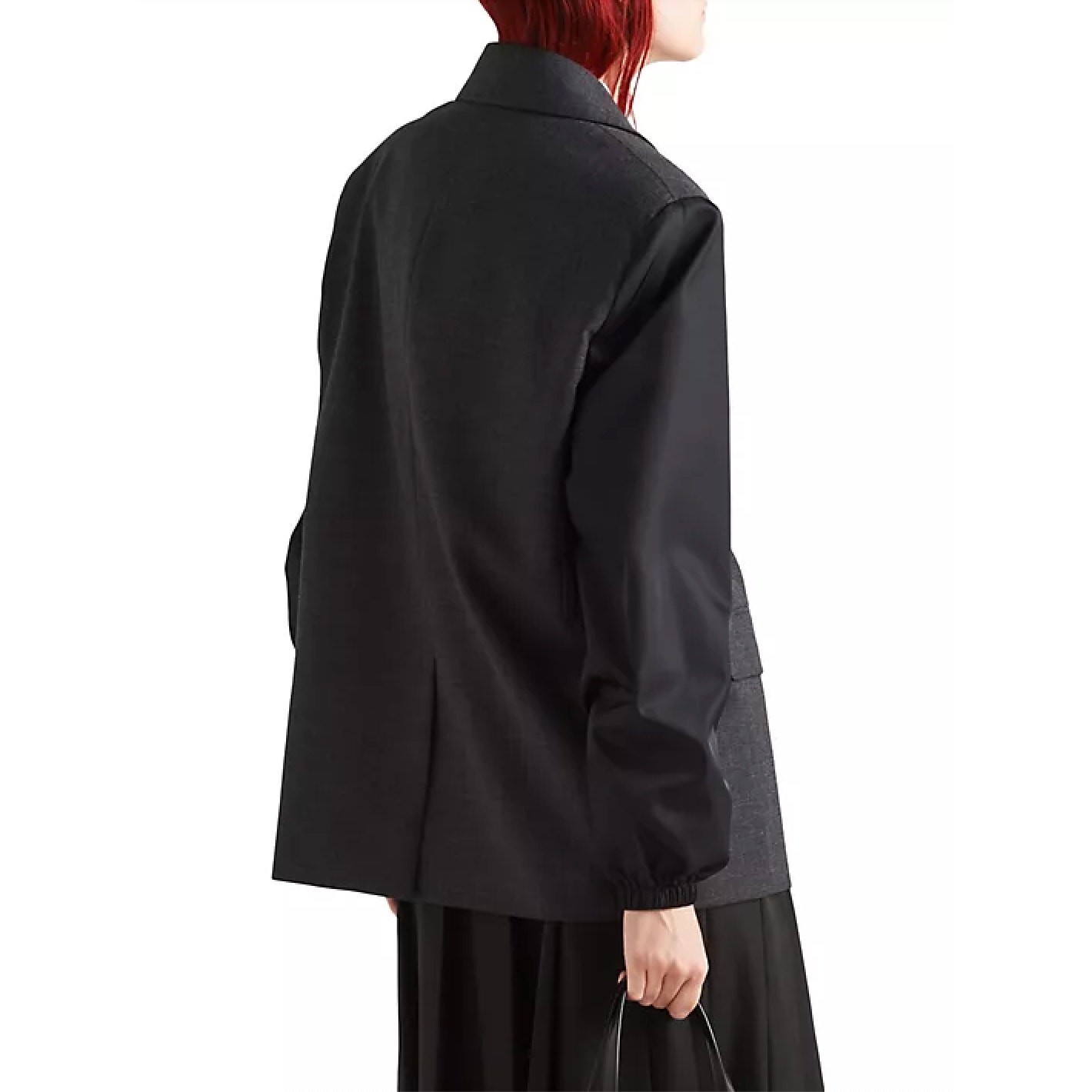 Prada Single Breasted Wool ReNylon Jacket Elastic… - image 2