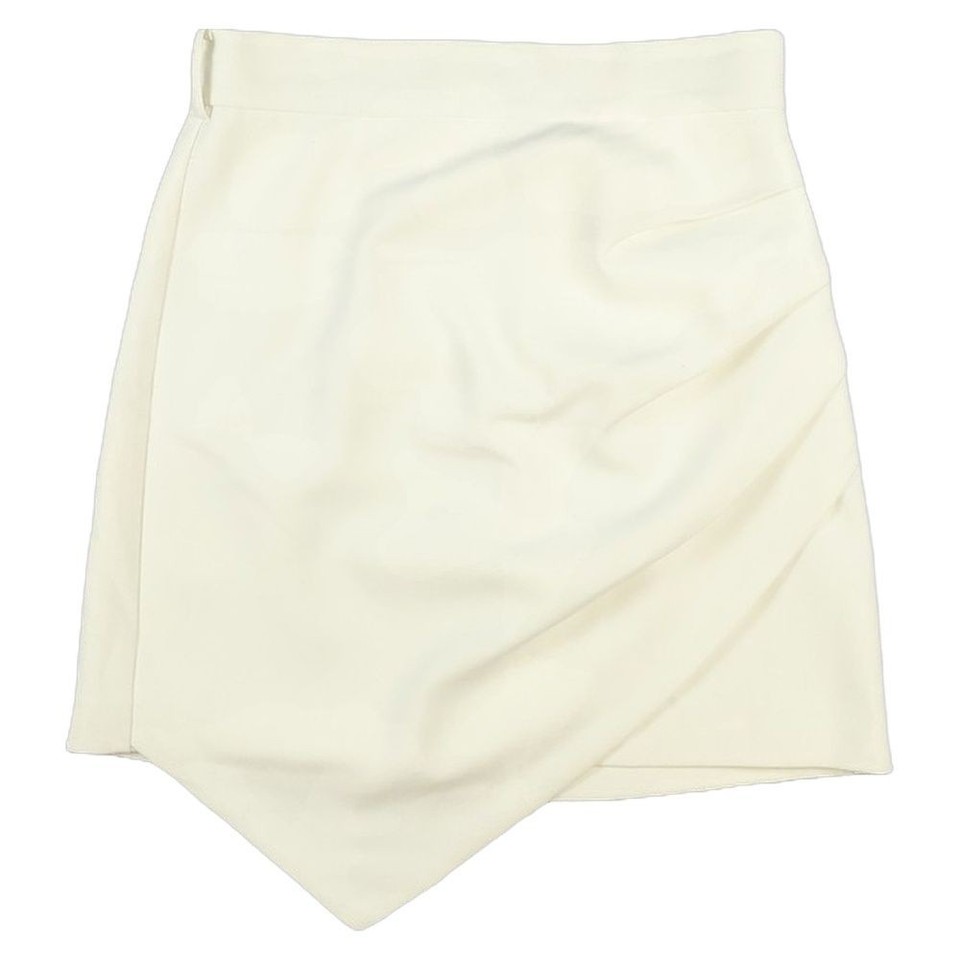 Sheike Skirt Womens 10 Beige Asymmetric Hem Satin Lined Mini Tailored Size 10