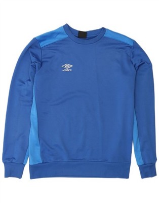 UMBRO Herren Sweatshirt Pullover Large Blau Colourblock AB12