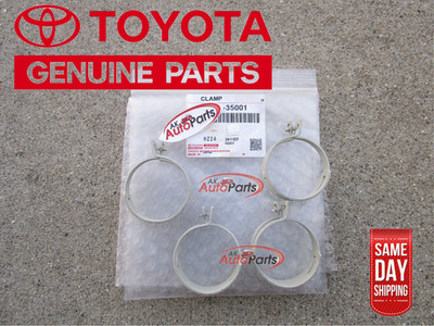 02 - 13 TOYOTA HIGHLANDER V6 RADIATOR COOLANT HOSE PIPE CLAMP QTY 4 OEM NEW