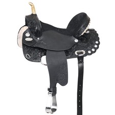 HILASON Western Horse Saddle American Leather Treeless Trail Barrel  for Horses