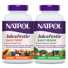Natrol Juicefestiv Daily Fruit  Veggie, Certified Organic, 240 Capsules