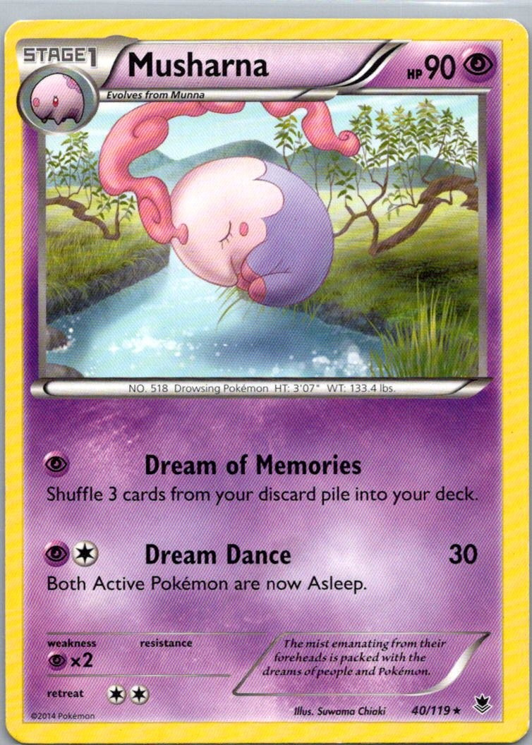 Pokemon TCG Musharna 40/101 Phantom Forces MP