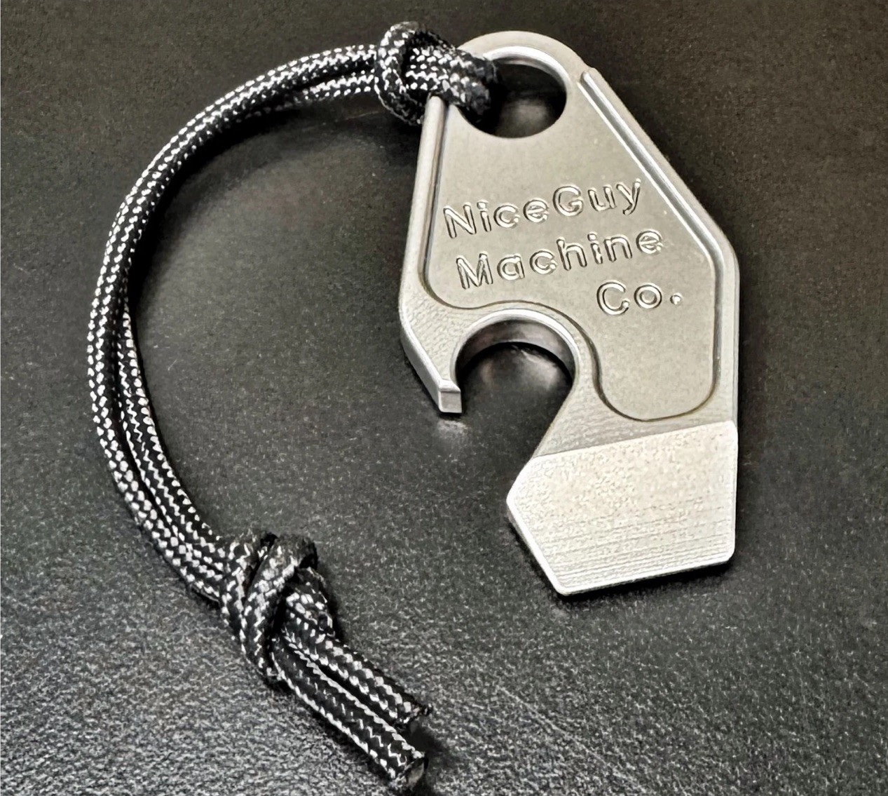 NEW! Nice Guy Machine Co. Return to Home V2 Fob, Titanium Beadblasted, USA Made