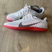 Nike Track Field Shoes Zoom Rival XC 5 White Crimson Men Size UK 9.5 GC