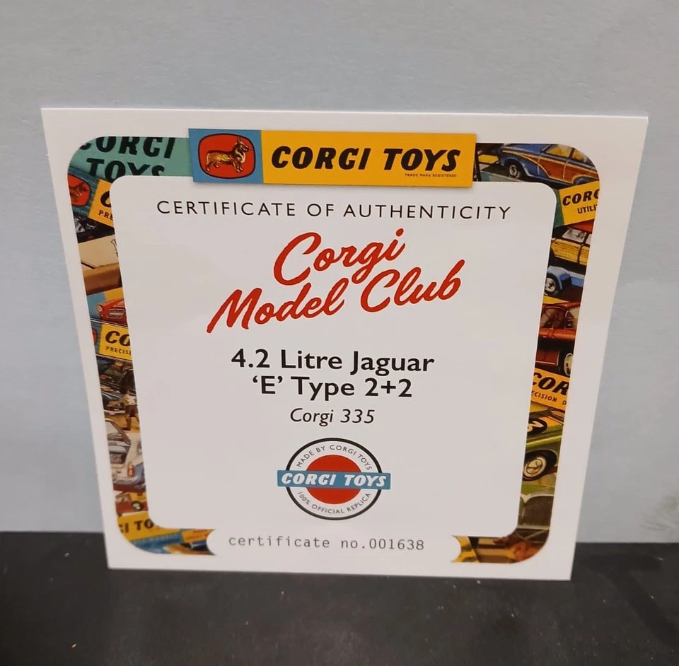 Corgi Toys Model Club 335 4.2 Litre Jaguar "E" Type Re Issue Sealed - Image 4 of 4