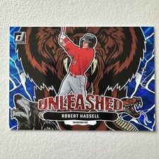 2023 Donruss Unleashed #17 Robert Hassell Blue /249 - Washington Nationals