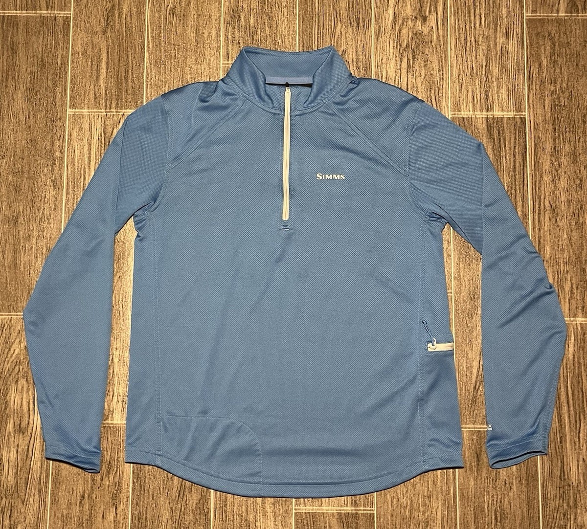 Pull homme SIMMS Solarflex UPF 50 pêche extérieur 1/4 zip