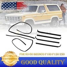 Window Sweep&Run Channel Weatherstrip Seals Kit Fit 1980-86 Bronco F100 F150 250