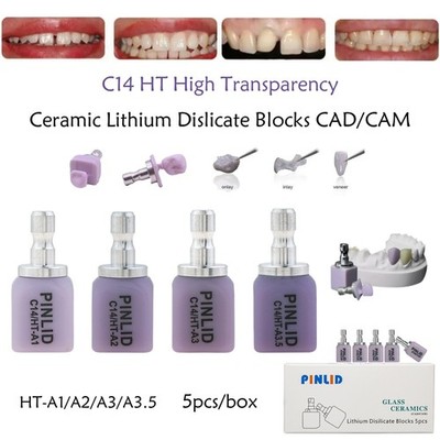 US Dental Emax Ceramic Blocks C14 HT Lithium Disilicate CAD/CAM CEREC Block