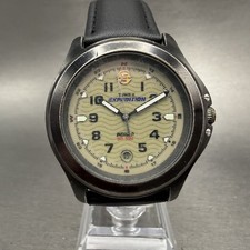 Timex Expedition Watch Men 40mm Cream Dial Black Tone Date Round New Battery