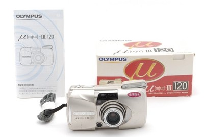   [NEAR MINT in Box] Olympus μ mju III 120 Point & Shoot 35mm Film Camera JAPAN