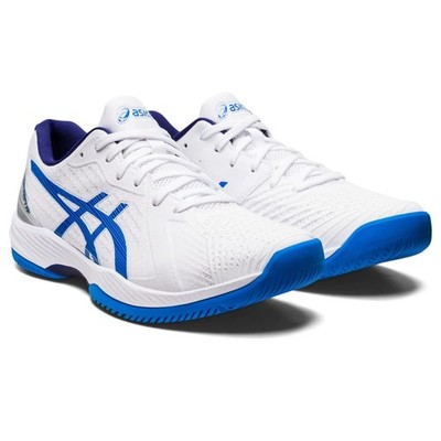 ASICS Men's Solution Swift FF White/Electric Blue Tennis Shoes Size 11.5 M