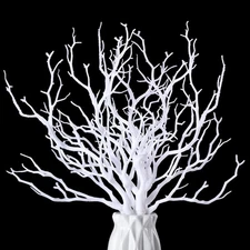 10 Pieces 13.8 Inch White Small Manzanita Branches for Table Centerpiece Decor