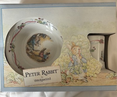 Wedgwood Beatrix Potter PETER HASE Porzellan Ostern Taufe Kinderzimmer Set