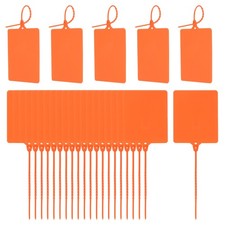 Plastic Seals Shipping Tags, for Plastic Tie Mark 3.1x3.9 Inch Orange 100Packs