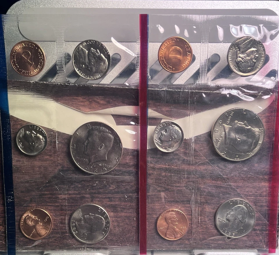 1985 P and D United States Mint Uncirculated coin set with OGP and COA. 10-Coins - Image 2 of 4