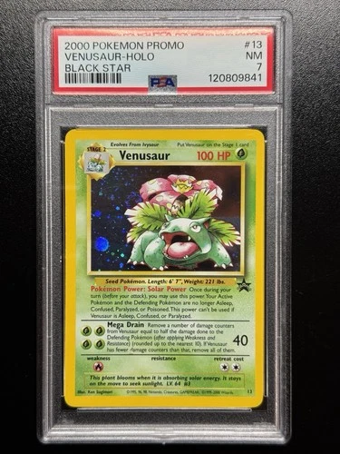 2000 Pokémon Game Promo Black Star Venusaur Holo PSA 7 13/53