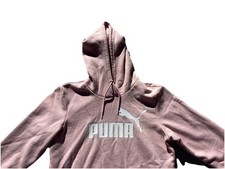PUMA Womens Graphic Hoodie Jumper XL Pink Cotton Pullover Extra Large