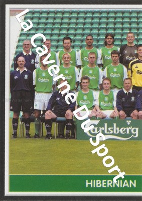 214 TEAM 1/2 # SCOTLAND HIBERNIAN.FC STICKER PANINI SCOTTISH LEAGUE 2004