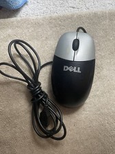 DELL 3-Button Silver-Black Wired USB Optical Scroll Wheel Mouse M-UAN DEL1
